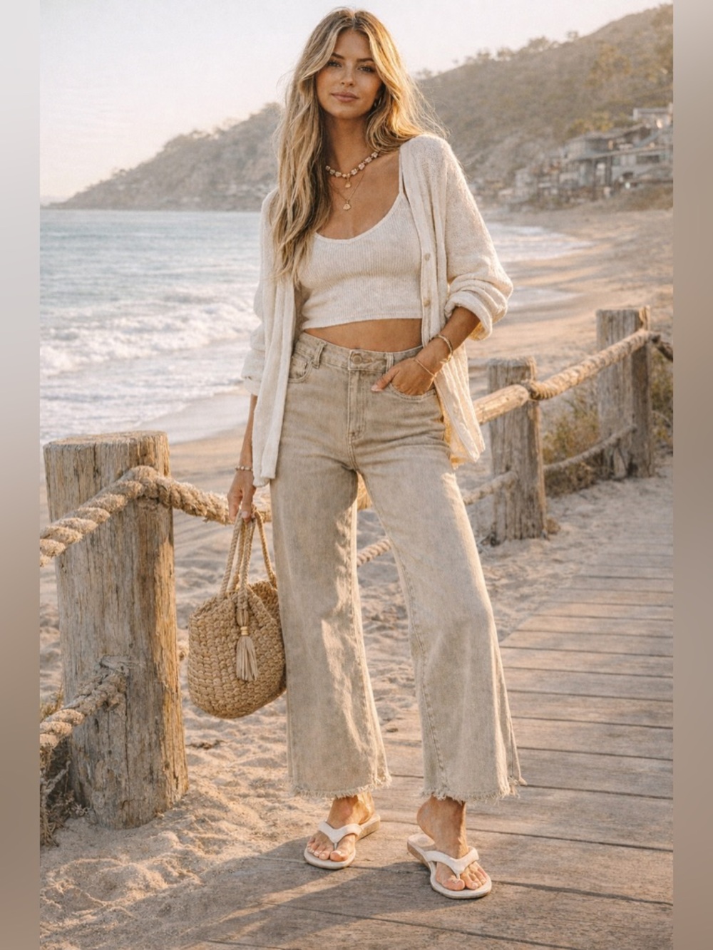 🍒 “ Canyon Clay Jeans “ Wide Leg Washed Denim | Ash Mocha